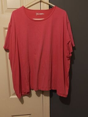 Just My Size Coral Crew Neck Short Sleeve Tee